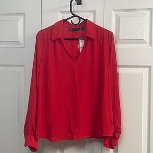 New York & Co. Red - Long Sleeve Top
